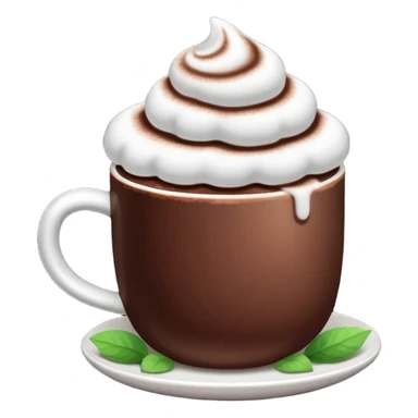 a cup of cocoa with marshmallows sticker