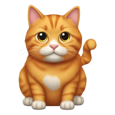 Orange tabby with fat tummy sticker