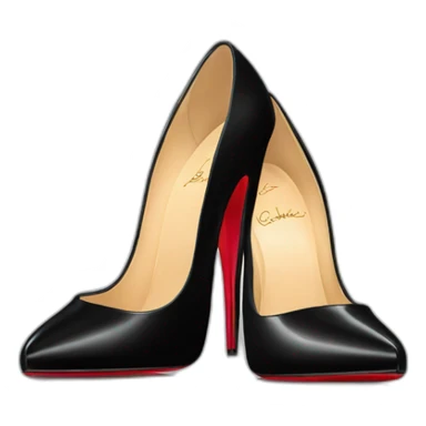 High heel lady peep black louboutin sticker
