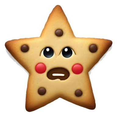 christmas cookie in a Star shape  sticker