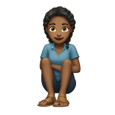 a girl with feet sticker