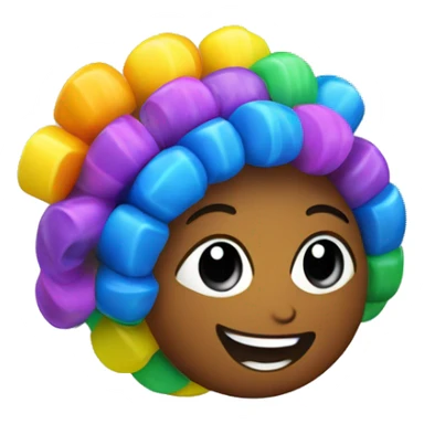 a plastic colorful Velcro Curlers sticker