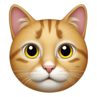 indifferent cat face sticker