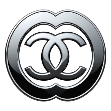 Chanel sport logo chrome glossy sticker