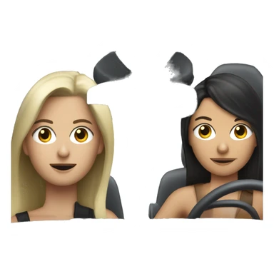 blonde girl and brunette(like kurdish guys and more brunette hair black) guy driving a Porsche 911 sticker