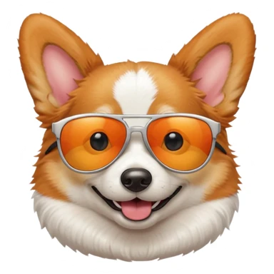 corgi wearing sunglasses  sticker