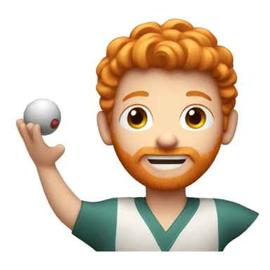 Ginger person with hearing aid  bowling sticker