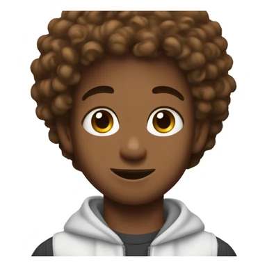 bronny james with curly hair sticker