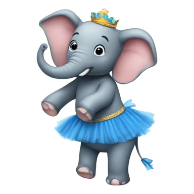elephant wearing a tutu sticker