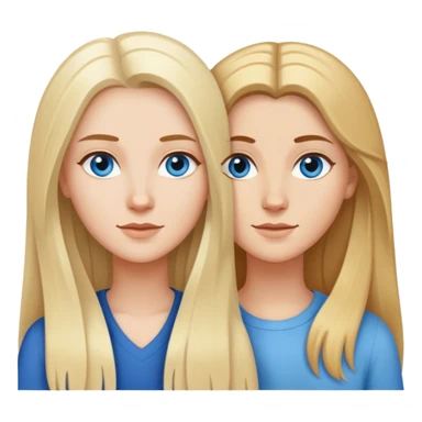 Lesbian couple ( one white girl with long blond hair and blue eyes) ( the second white girl with long brown hair and hazel eyes) sticker
