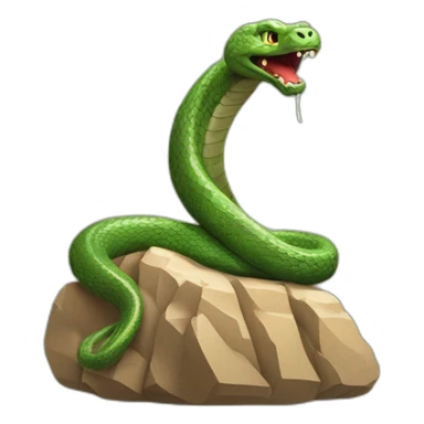 Serpent sur un rocher sticker