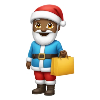 Un papa noel con una bolsa de regalos sticker