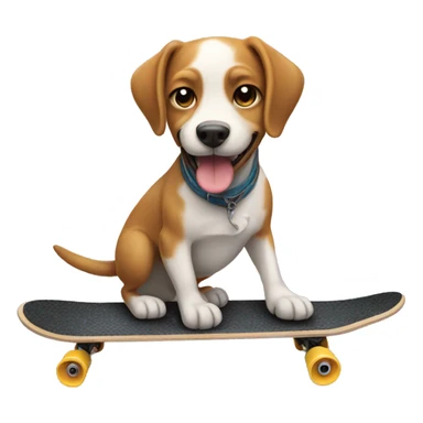 Dog on a skateboard  sticker