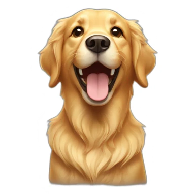 happy golden retriever sticker
