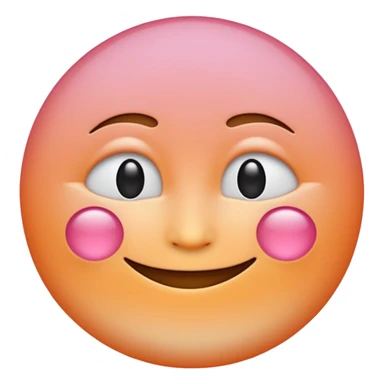 minimalist illustration of a warm glowing emoji face representing anonymous emotional connection. soft orange-pink gradient, gentle smile, organic round form, light diffusion, sense of warmth and intimacy, subtle glow around the edges, smooth and friendly aesthetic. sticker