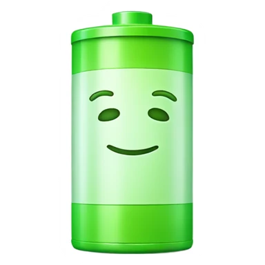 Smiling Green battery  sticker
