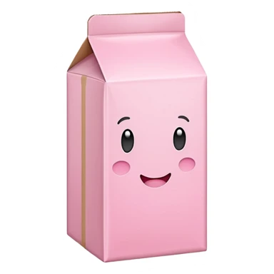 Pink milk carton sticker
