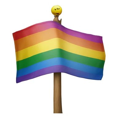 pride flag on fir sticker
