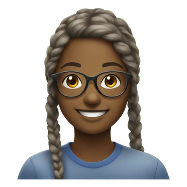 smiling girl outdoors with glasses sticker