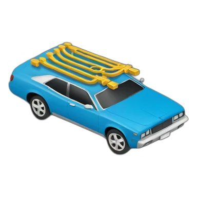 menorah on car roof sticker