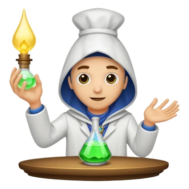 alchemist offering mysterious glowing vial sticker