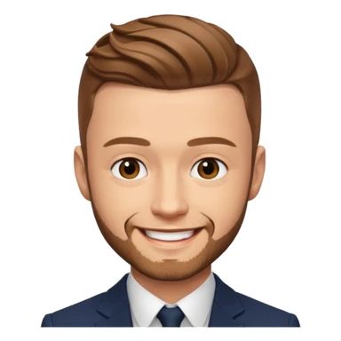 Justin Timberlake with light brown hair sticker