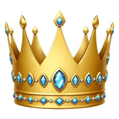 crown with glittering jewels sticker