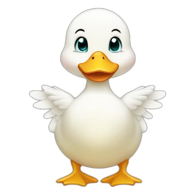 white duck baby  putting hands on his cheeks and tears going down sticker