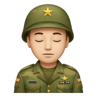 Man sleeping in the army  sticker