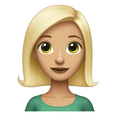 Green eyes short blonde hair with long black haired dachshund sticker