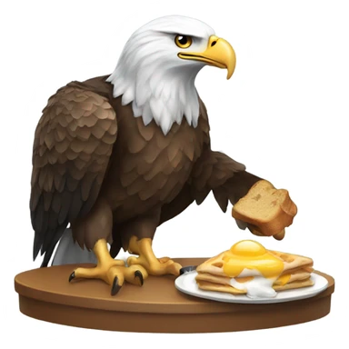 Eagle eating breakfast  sticker