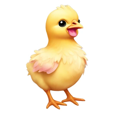 Baby chicken with pink bow sticker