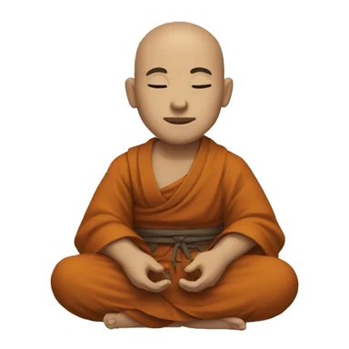 a monk looking relax and cool sticker