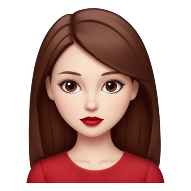 ELENA GILBERT FROM VAMPIRE DIARIES WITH RED TOP AND STRAIGHT HAIR RED LIPSTICK AND BLUSH sticker