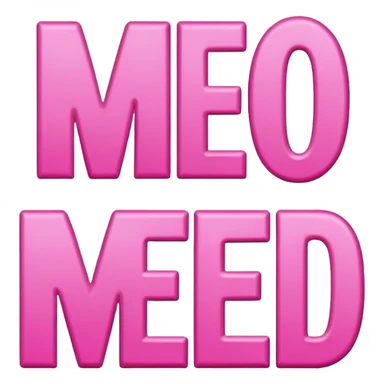 "Need" word, pink color letters, daddy's girl bold font sticker