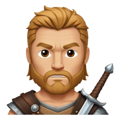 Beowulf Norse warrior hero with sword sticker