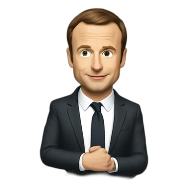 Macron qui embrasse élongation musk sticker