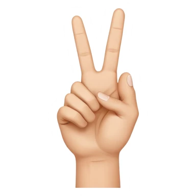 victory hand sign with peace symbol sticker
