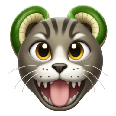 cat in a snake costume sticker