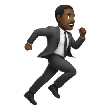 a big black man chasing you sticker