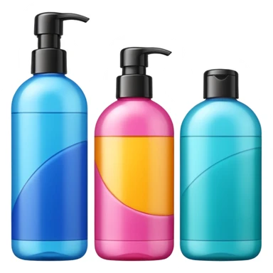 3 shampoo bottles  sticker