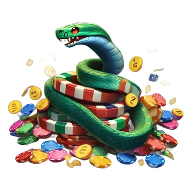 Snake gambling sticker