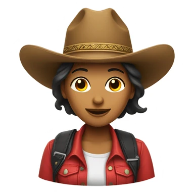 mujer con sombrero vaquero sticker