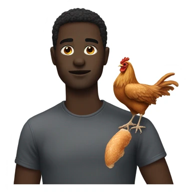 dark guy with a chicken wing sticker