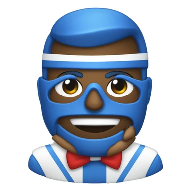 Ouriço azul com luvas brancas e sapatos vermelhos sticker