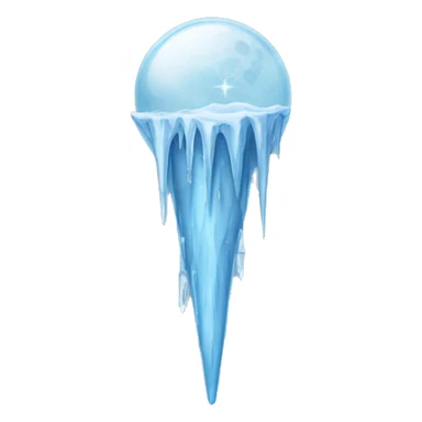 Frozen icicle moon  sticker