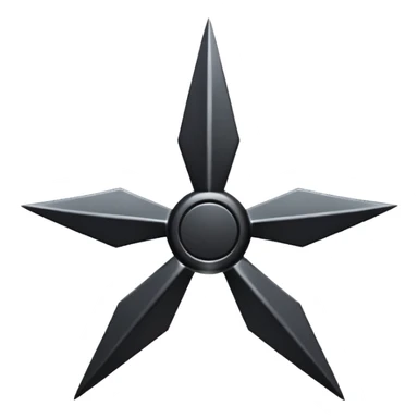 black shuriken sticker
