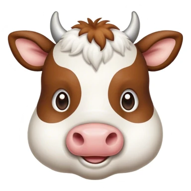 proud cute cow sticker