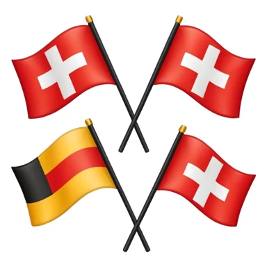 german switzerland flags sticker