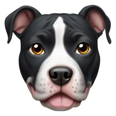Black and white pitbull with cropped ears sticker